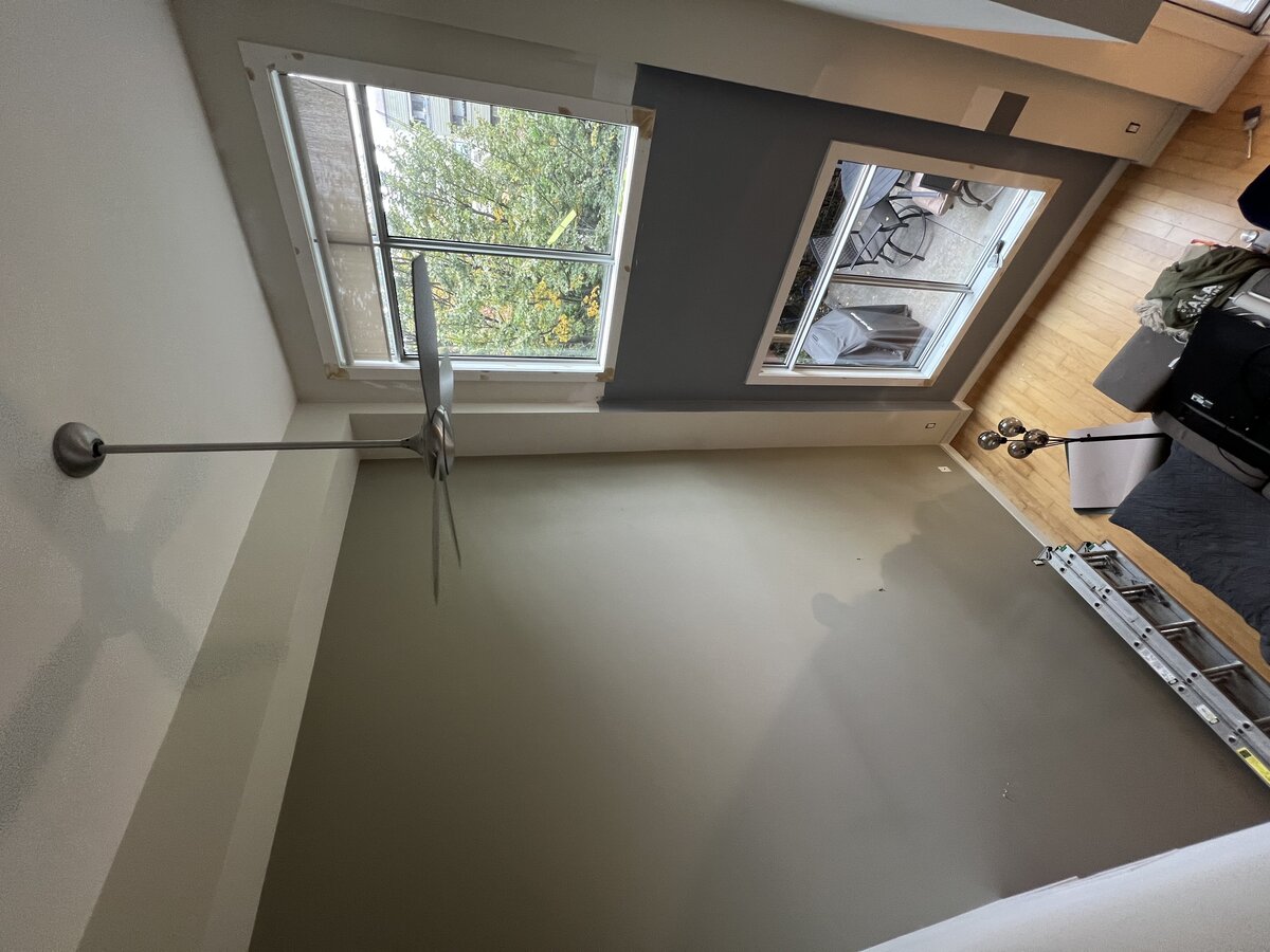 Kelowna interior painting before - residential bedroom transformation project